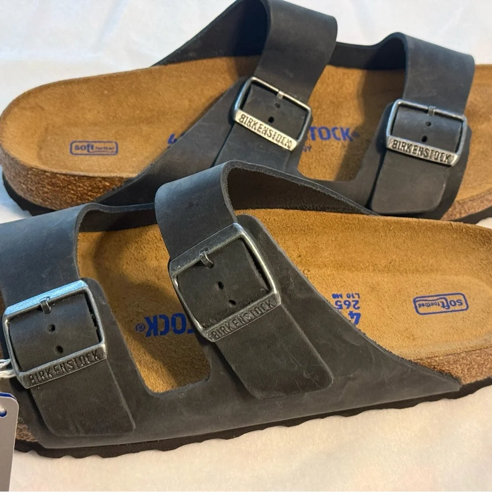 Birkenstock Arizona Soft Footbed. Oiled Leather Black. Unisex. EU 41 - Picture 5 of 12